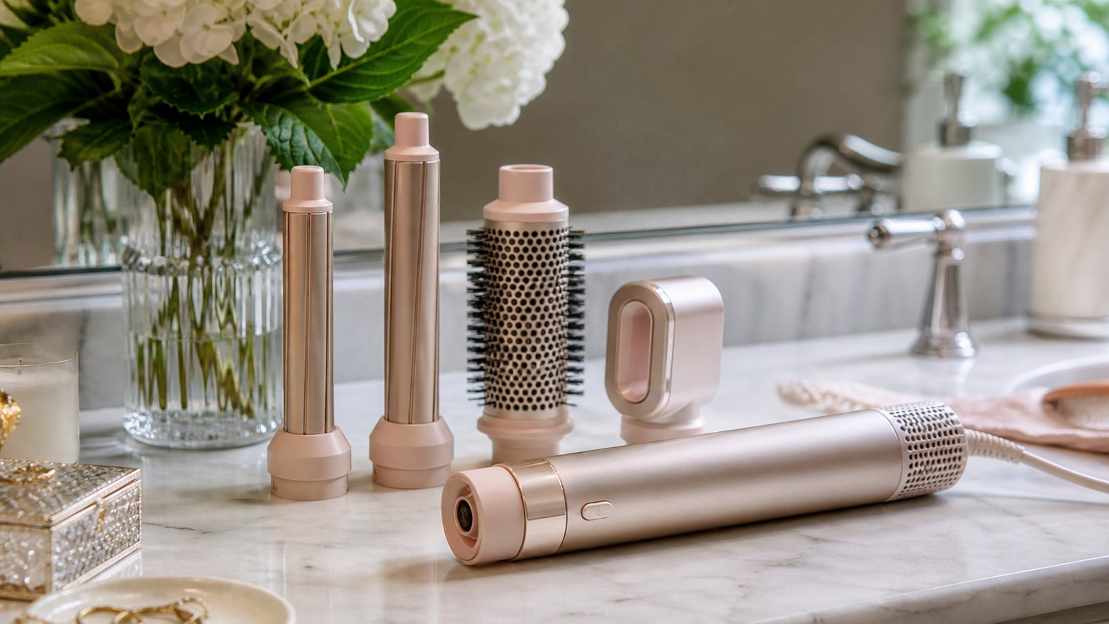 in- air styler multi-dryer in a clean UK lifestyle scene