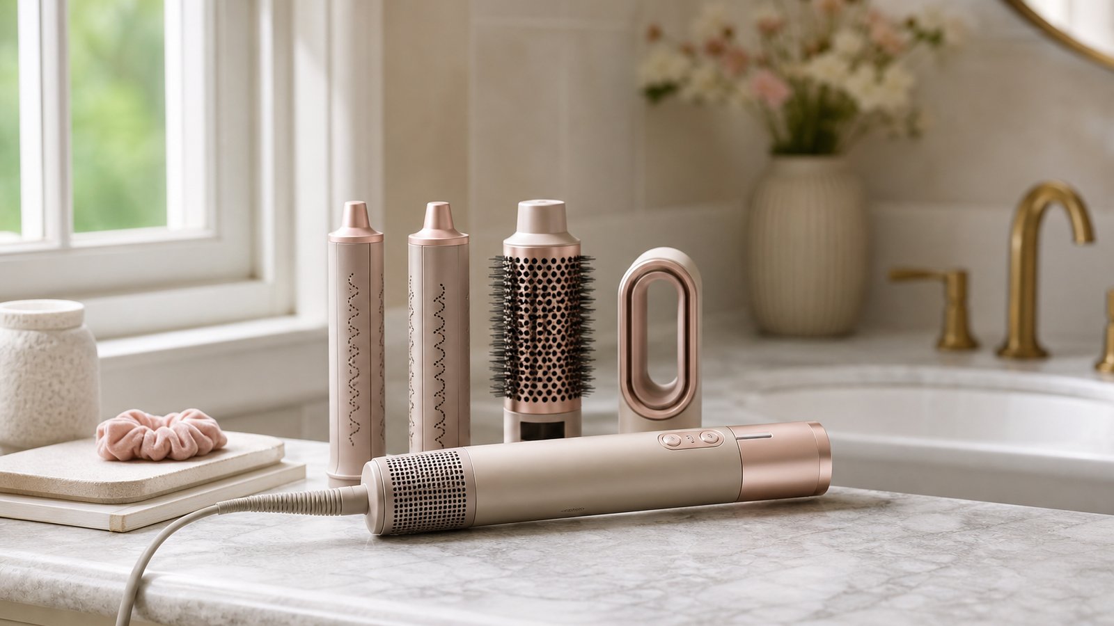 in- air styler multi-dryer in a clean UK lifestyle scene