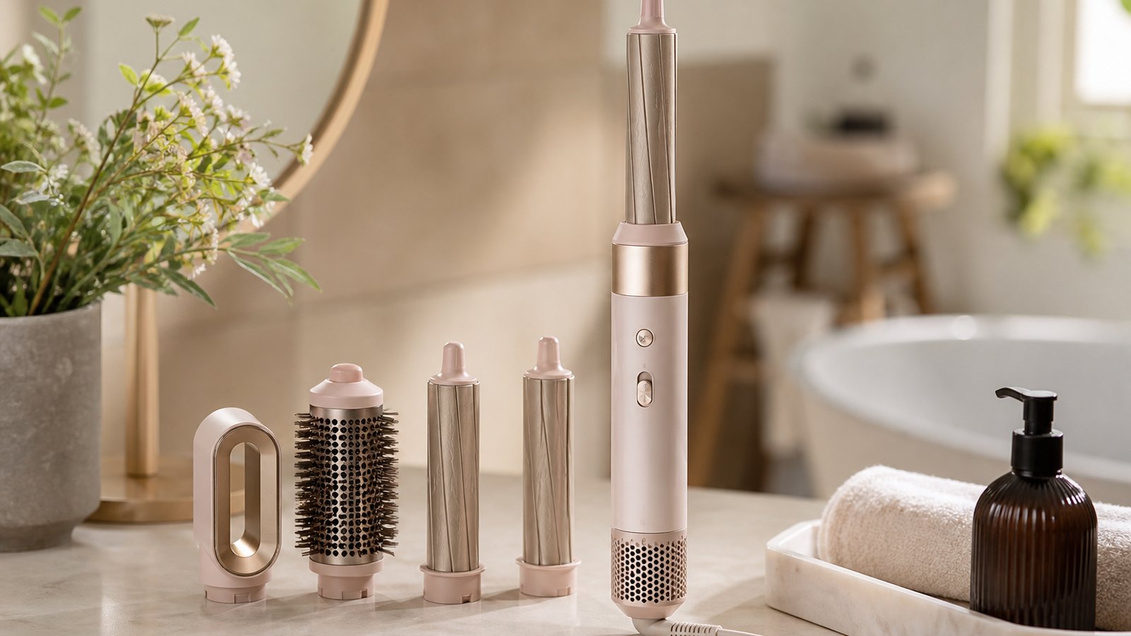 in- air styler multi-dryer in a clean UK lifestyle scene