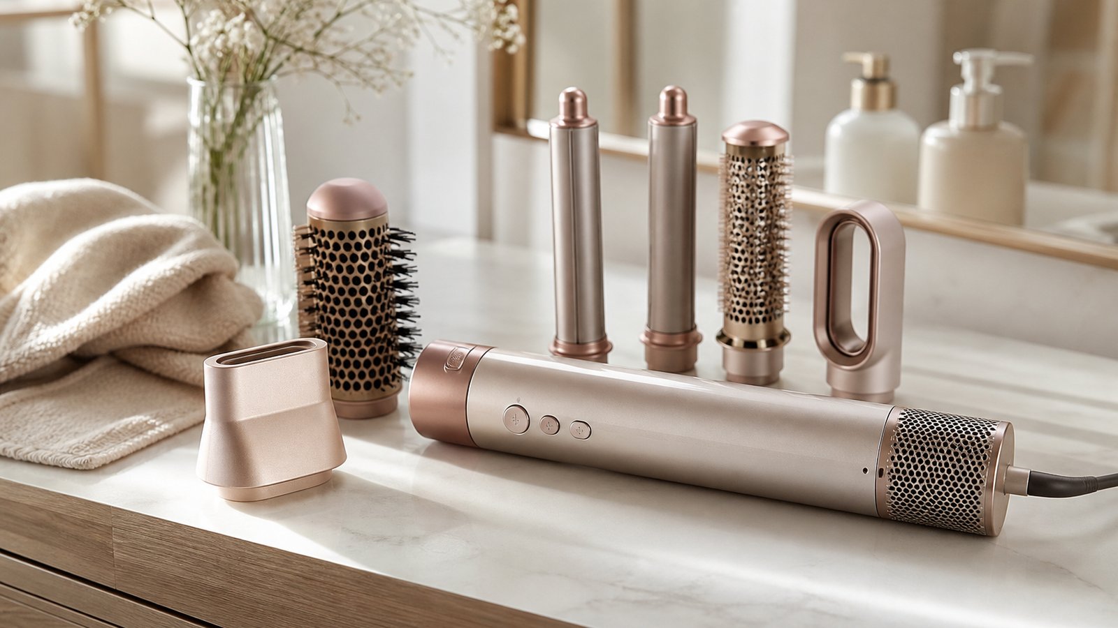 in- air styler multi-dryer in a clean UK lifestyle scene