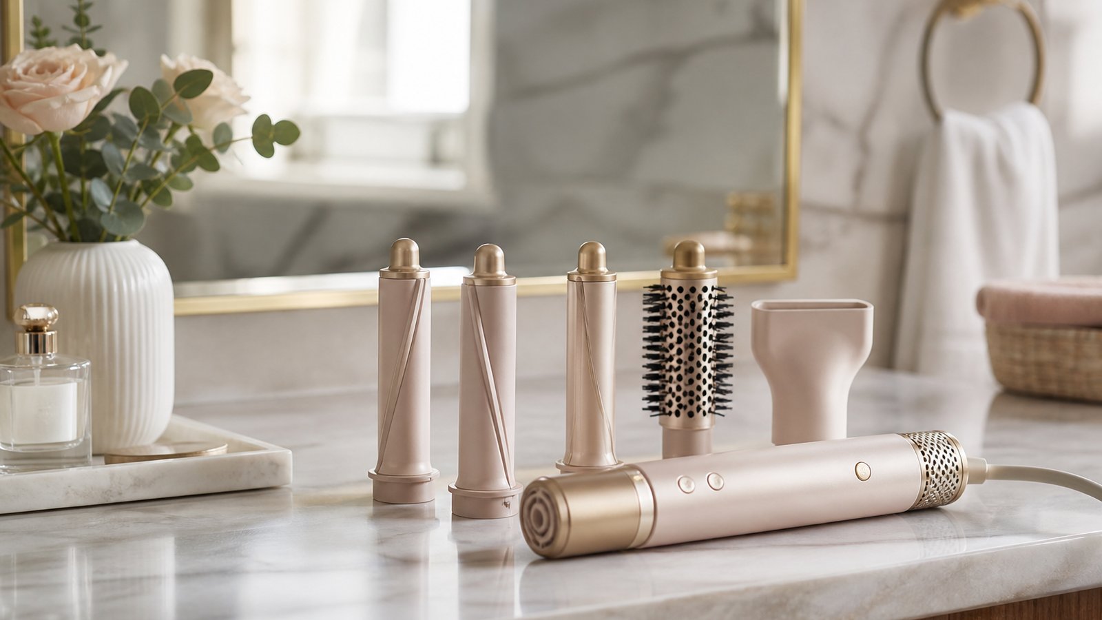 in- air styler multi-dryer in a clean UK lifestyle scene
