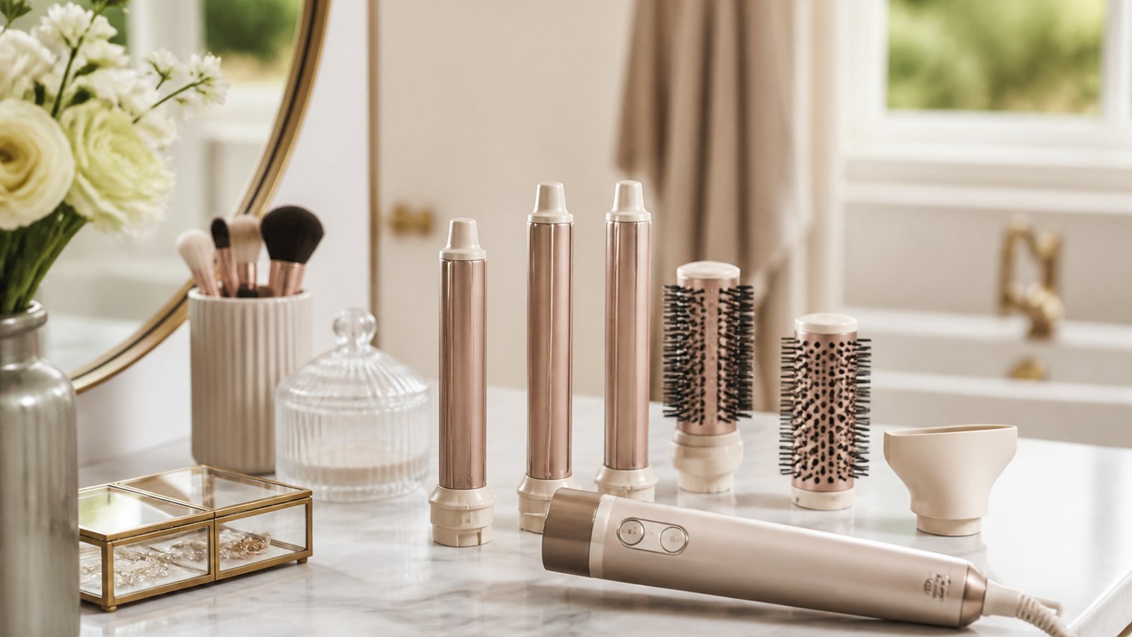 in- air styler multi-dryer in a clean UK lifestyle scene