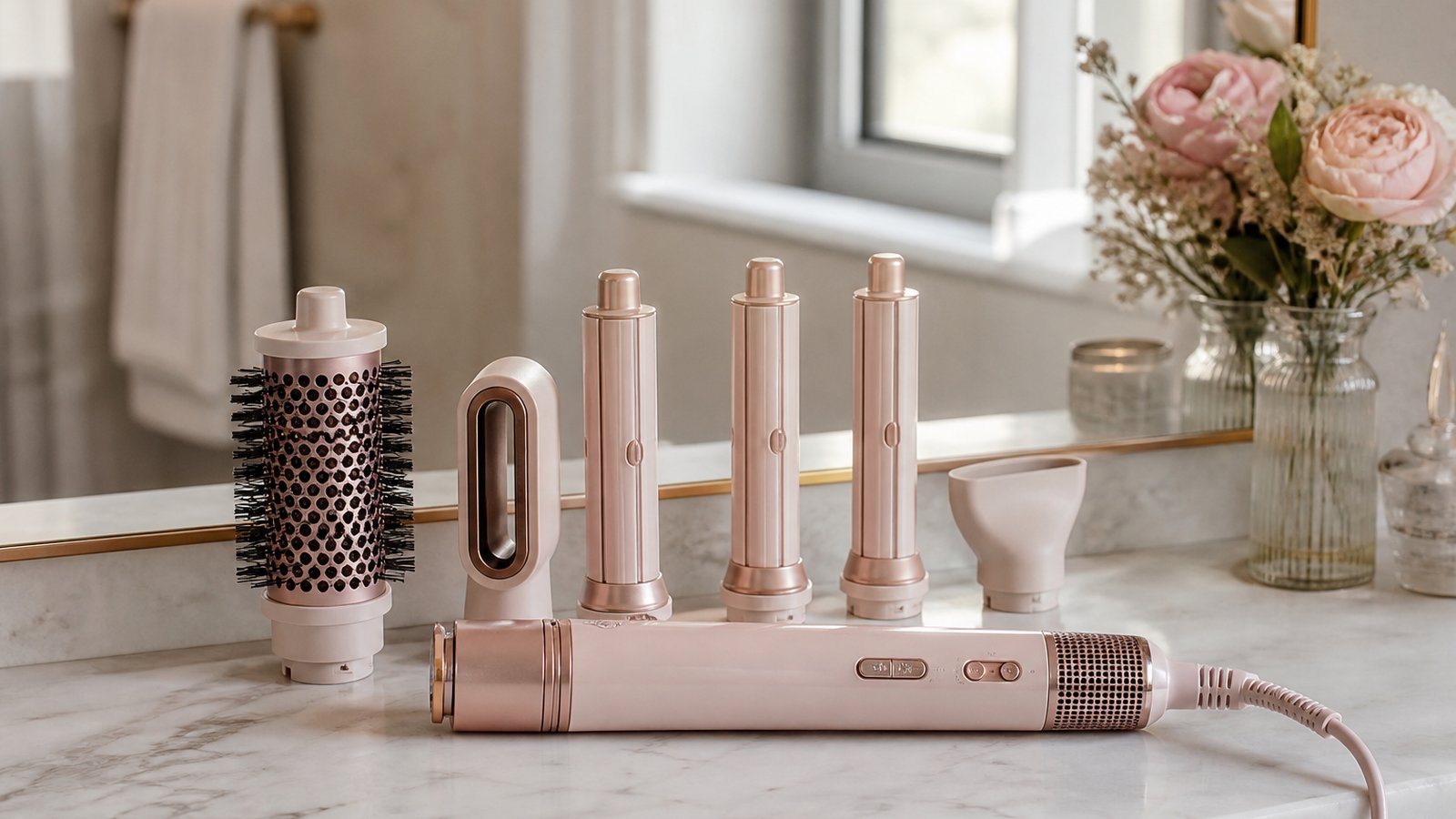 in- air styler multi-dryer in a clean UK lifestyle scene