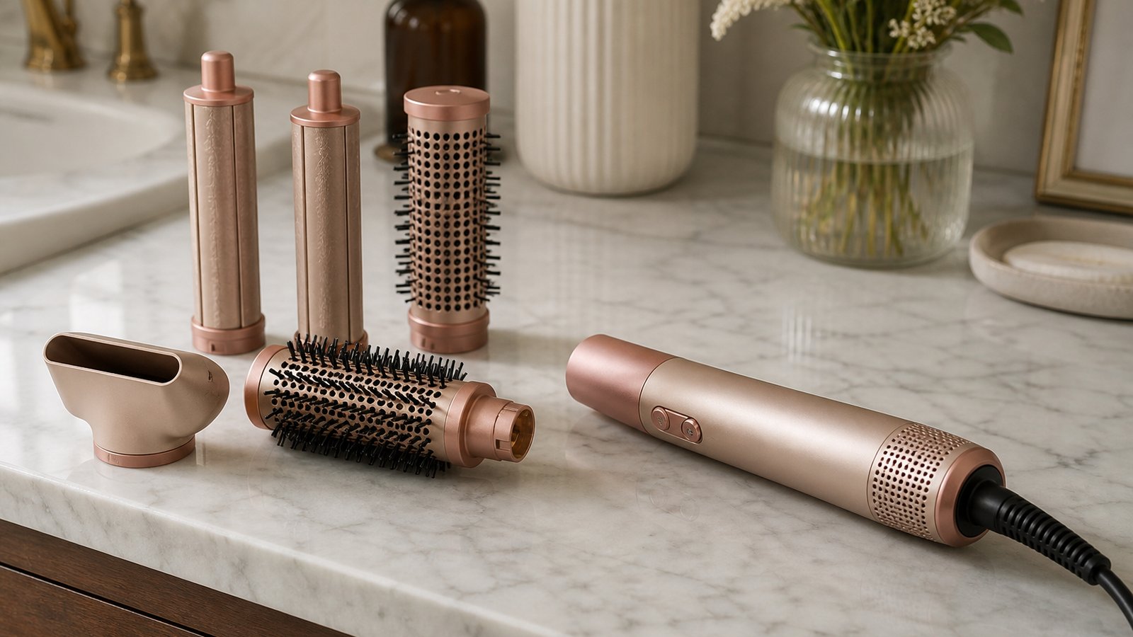 in- air styler multi-dryer in a clean UK lifestyle scene