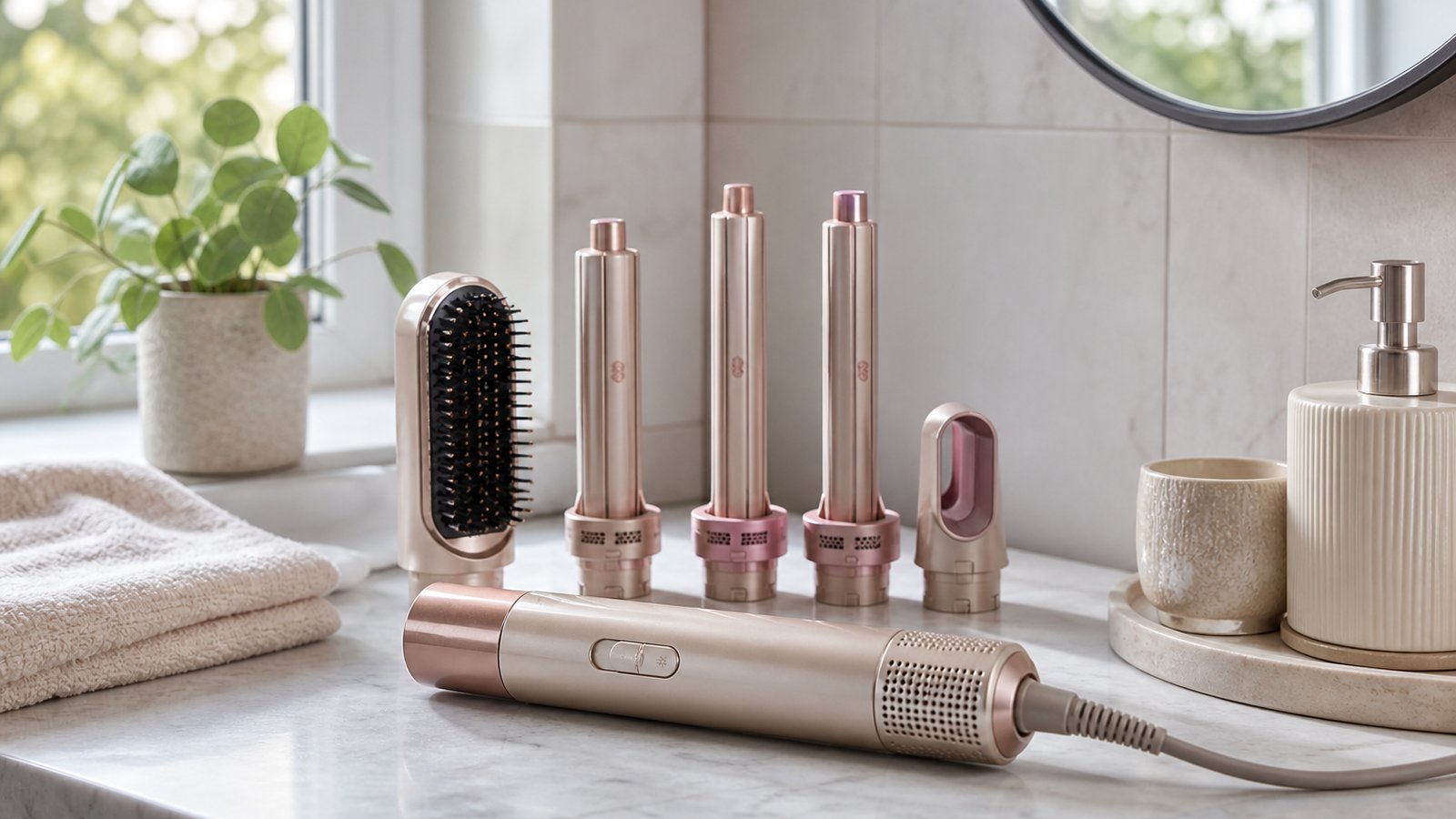 in- air styler multi-dryer in a clean UK lifestyle scene
