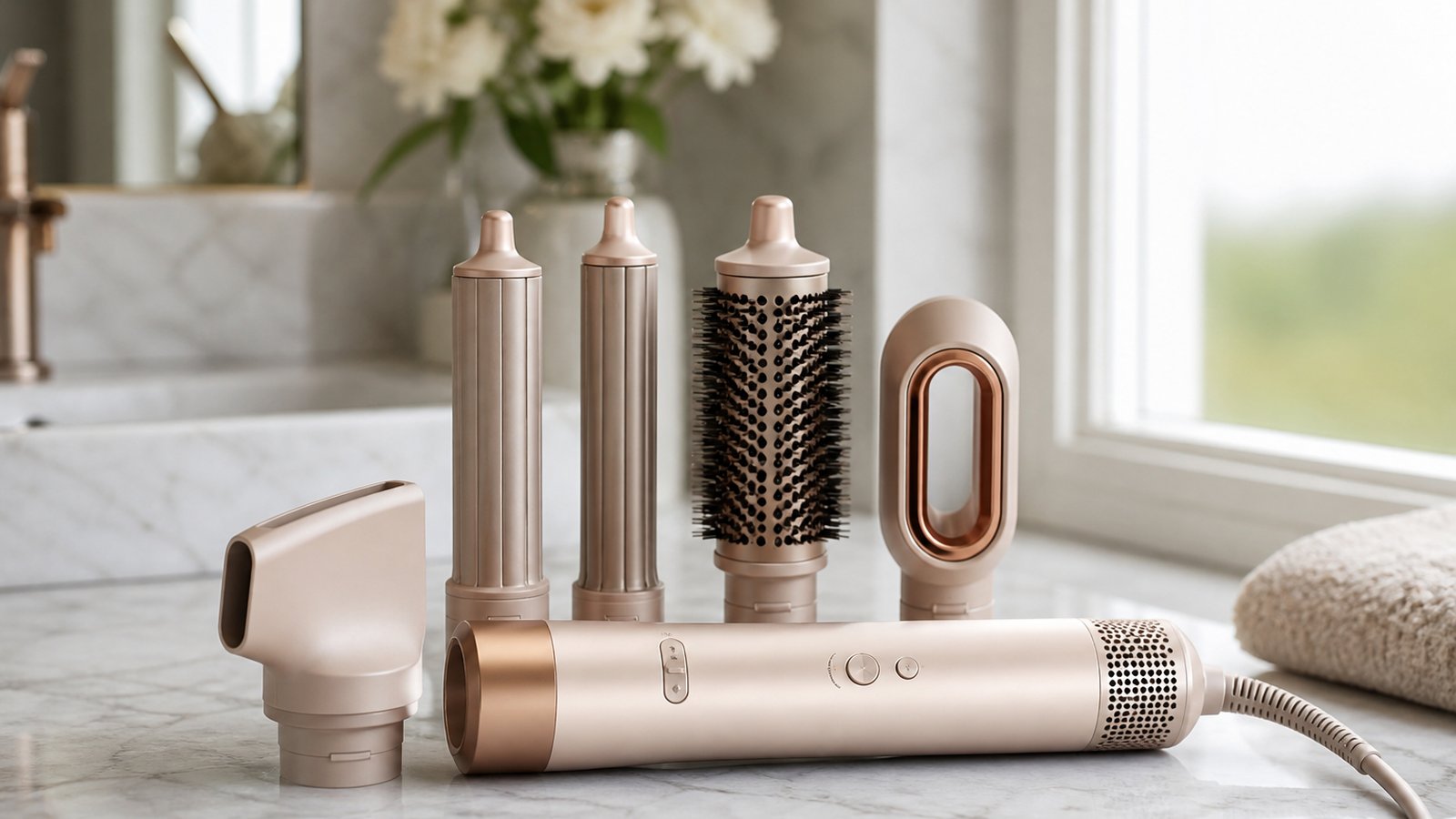 in- air styler multi-dryer in a clean UK lifestyle scene