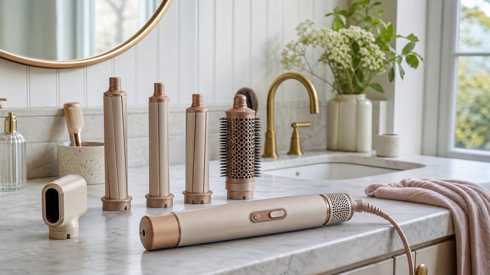 in- air styler multi-dryer in a clean UK lifestyle scene