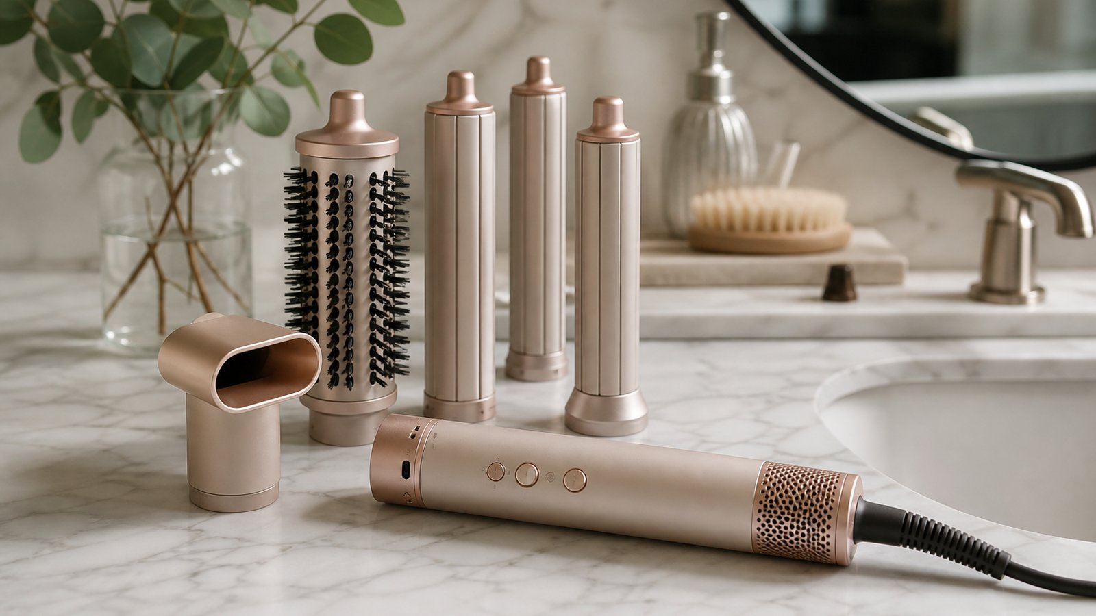 in- air styler multi-dryer in a clean UK lifestyle scene