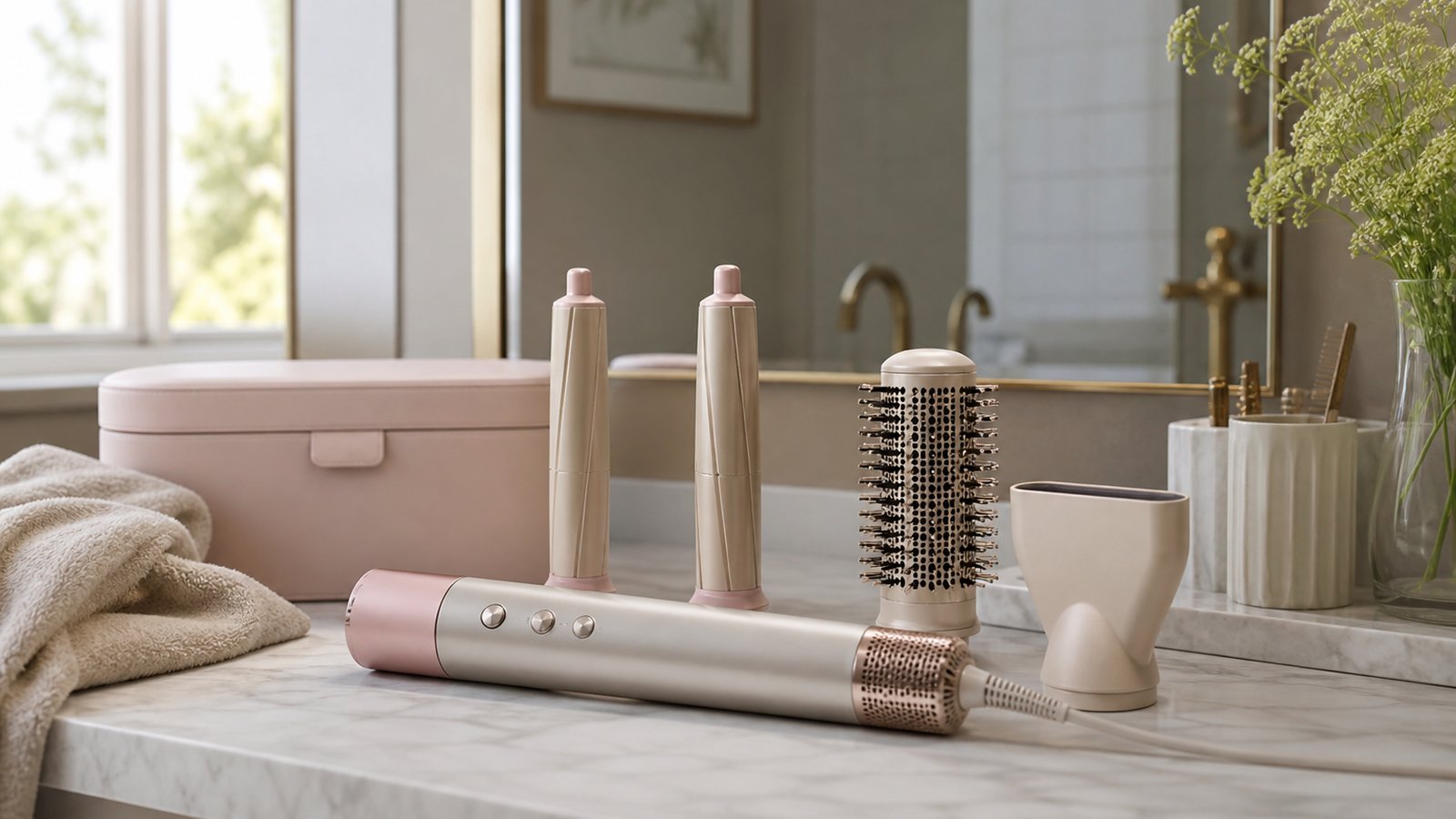 in- air styler multi-dryer in a clean UK lifestyle scene