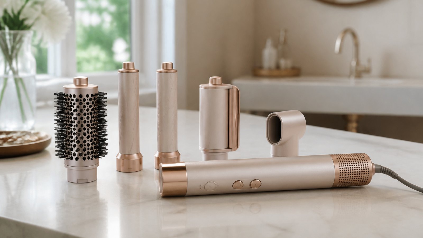 in- air styler multi-dryer in a clean UK lifestyle scene