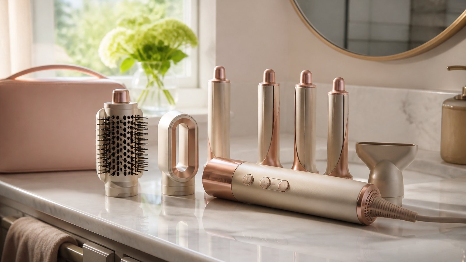 in- air styler multi-dryer in a clean UK lifestyle scene