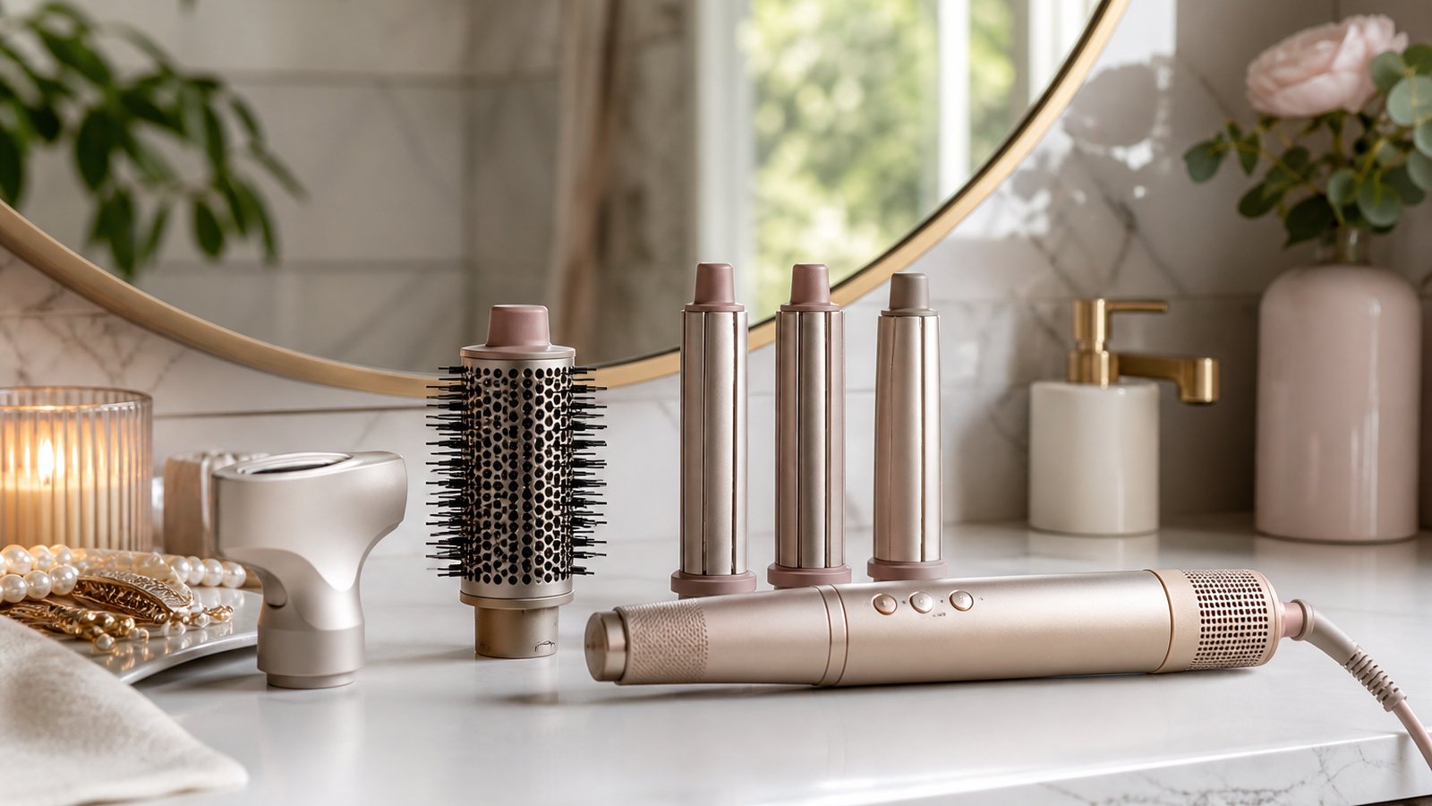 in- air styler multi-dryer in a clean UK lifestyle scene