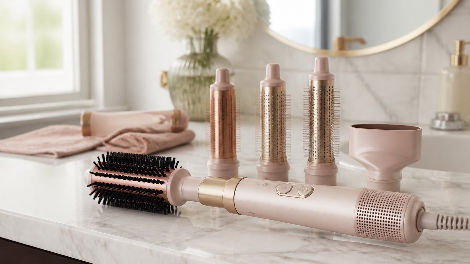 in- air styler multi-dryer in a clean UK lifestyle scene