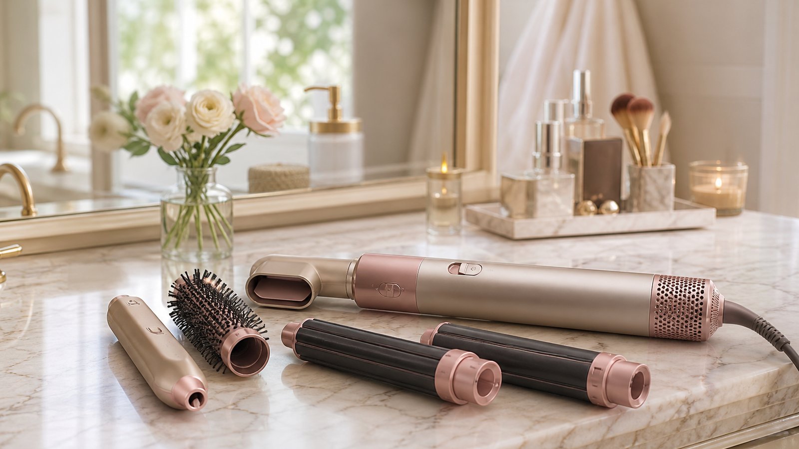 in- air styler multi-dryer in a clean UK lifestyle scene
