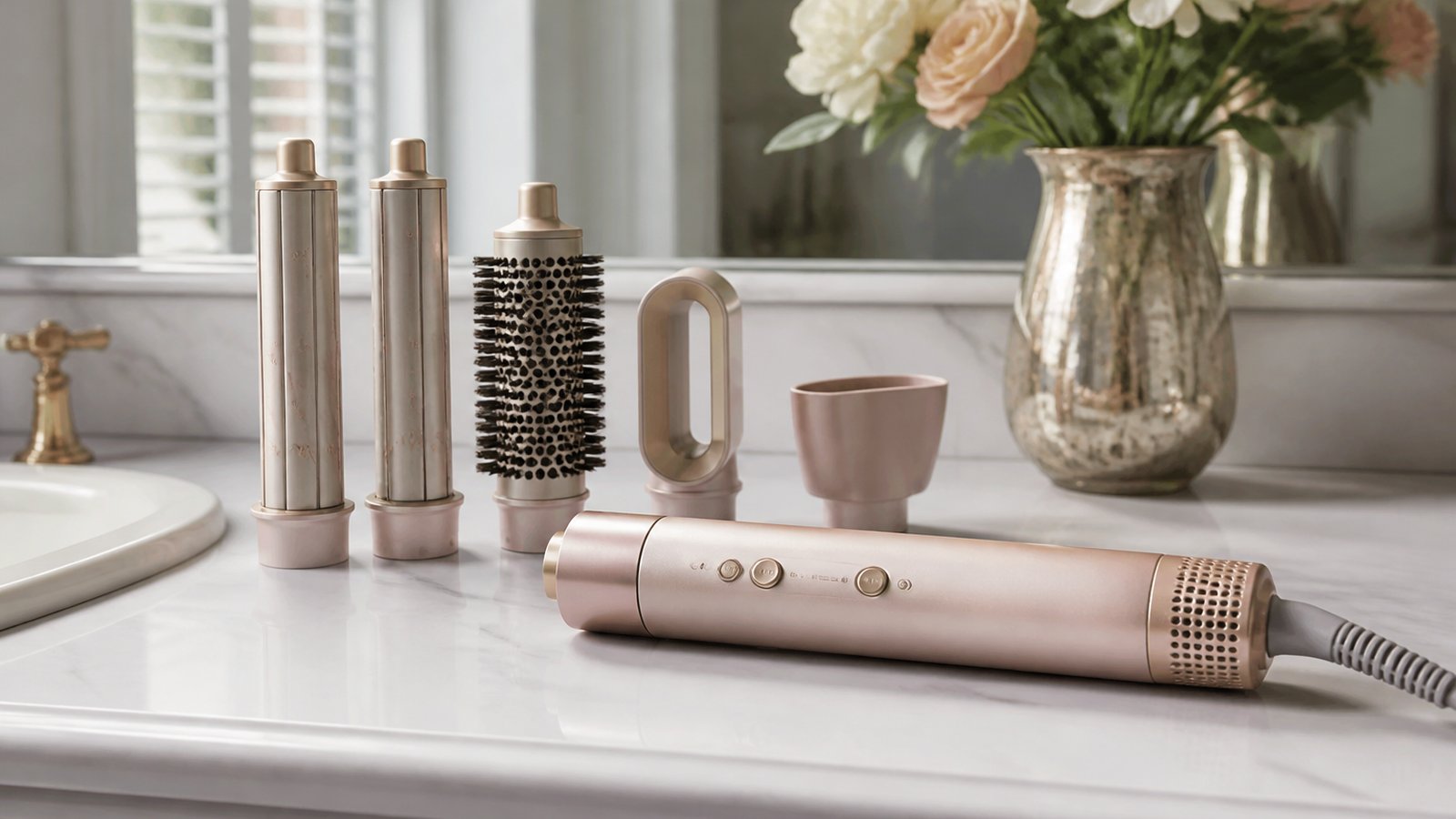in- air styler multi-dryer in a clean UK lifestyle scene
