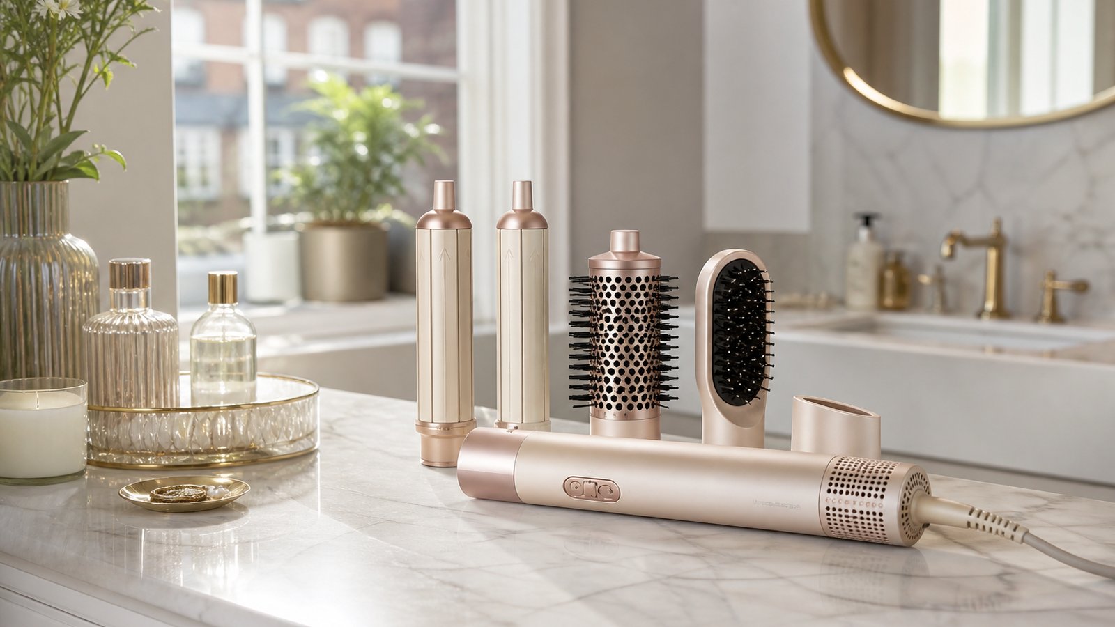 in- air styler multi-dryer in a clean UK lifestyle scene