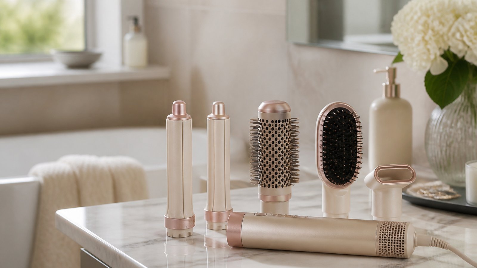 in- air styler multi-dryer in a clean UK lifestyle scene