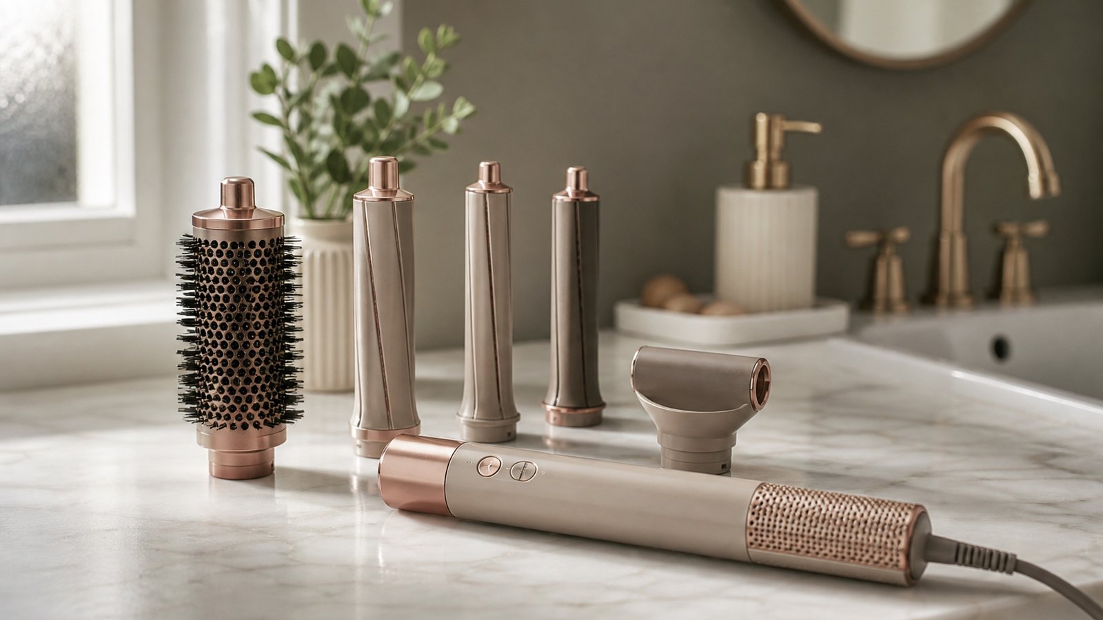 in- air styler multi-dryer in a clean UK lifestyle scene