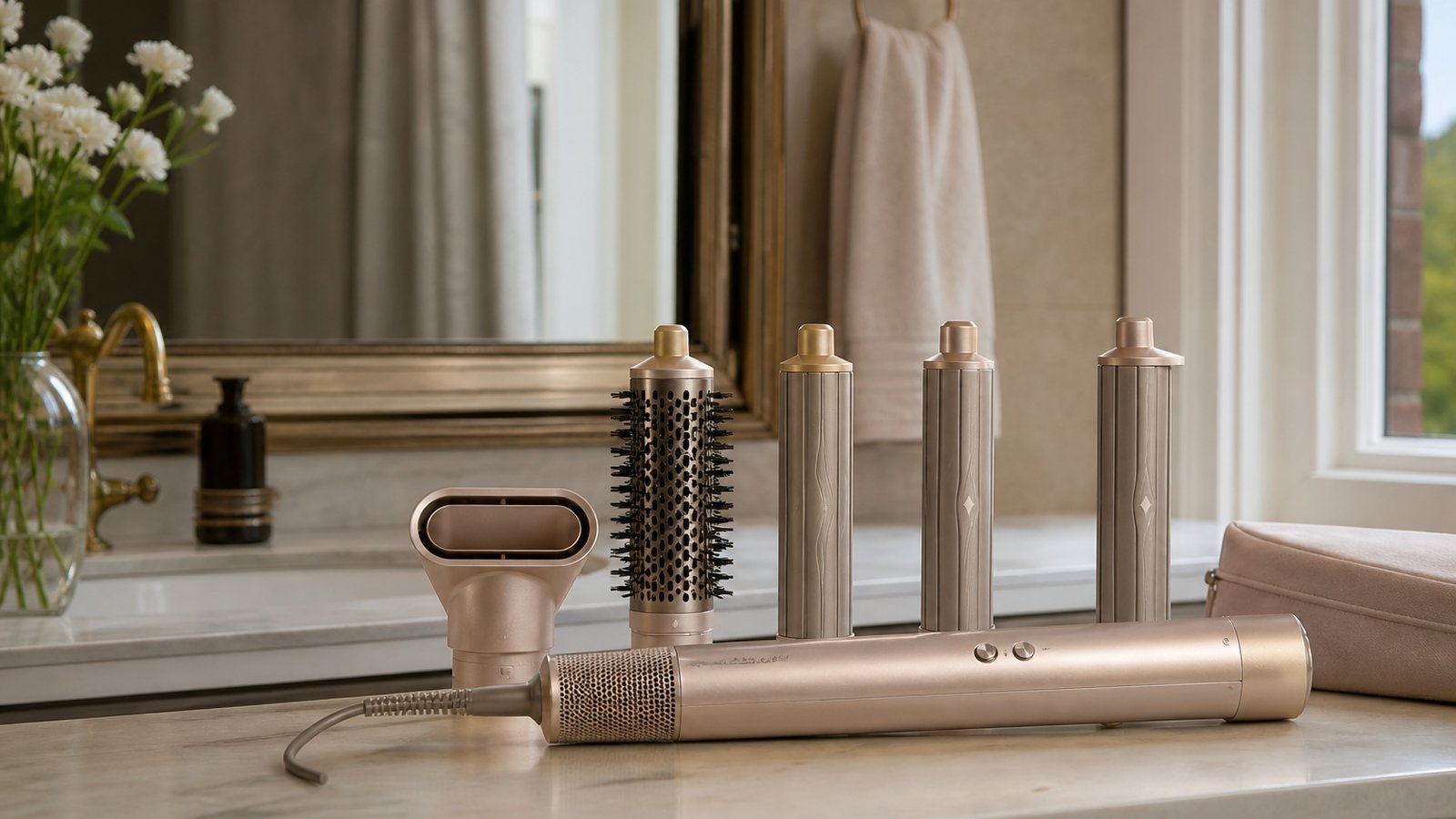 in- air styler multi-dryer in a clean UK lifestyle scene