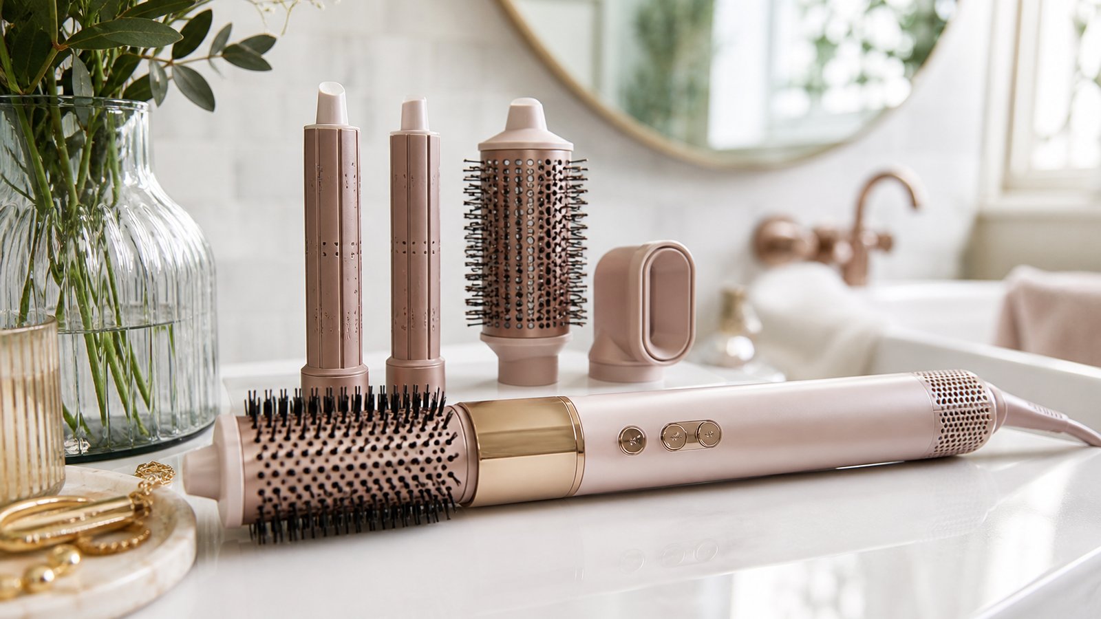 in- air styler multi-dryer in a clean UK lifestyle scene